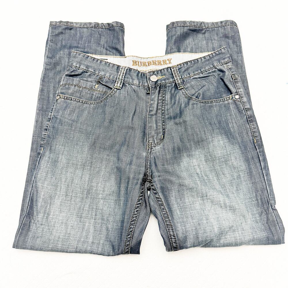 Burberry Brit Straight Leg Dark Wash Denim Jeans Size 32 - Picture 4 of 8